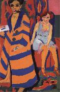 Ernst Ludwig Kirchner Self-Portrait with Model china oil painting artist